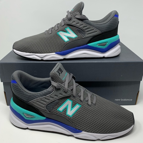🆕 New Balance X90 Men’s Sneakers - Grey/Tidepool - Picture 2 of 8